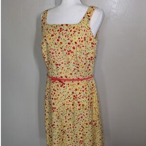 Vintage Depeche Mode Yves Cossette Floral Sundress Size 14‎ Made in USA